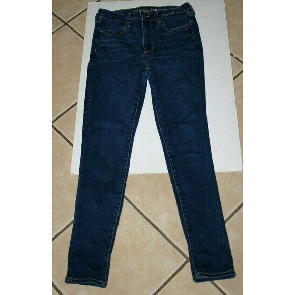 American Eagle jeans womens 6 hi rise jegging next level stretch 26 x 28 blue - Picture 2 of 12